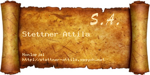 Stettner Attila névjegykártya